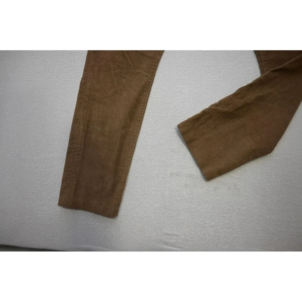 J Crew Flex Slim Fit‎ Corduroy Pants Brown Flat Chino Mens Size 30 x 28(Altered)
